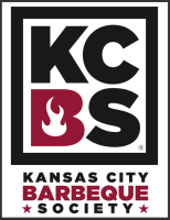 Logo with text 'KCBS' and 'Kansas City Barbeque Society' in black and red.